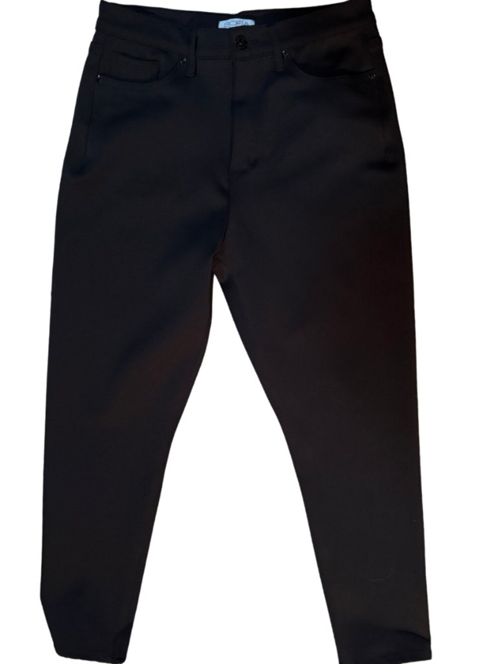 Sofia Vergara Rosa Curvy Black Pants Sz 8 High Rise Stretch Slim Jegging Style